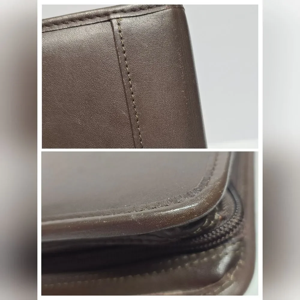 Franklin Covey Brown Genuine Leather Planner 7 Ring Binder